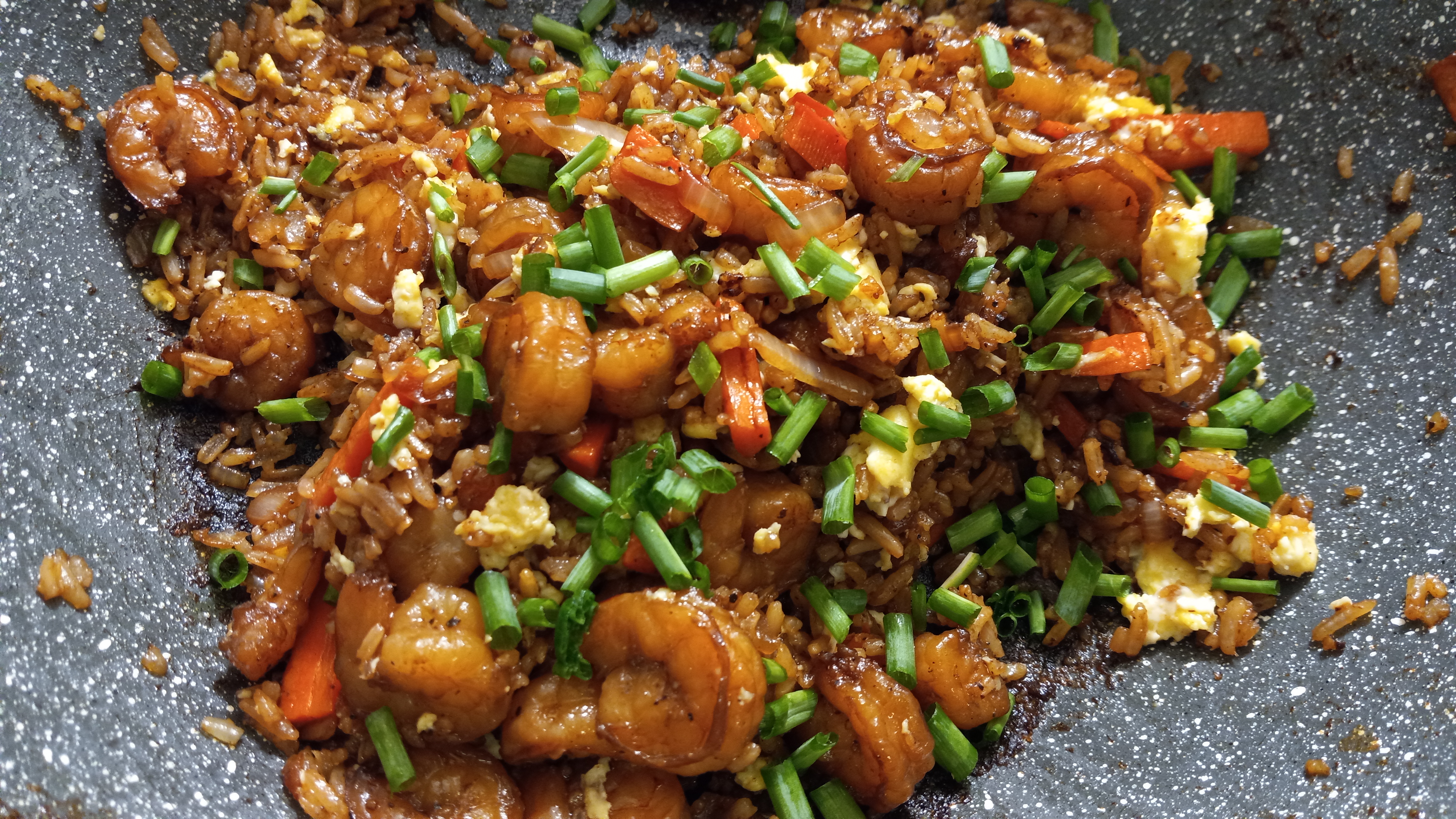 homemade shrimp fried rice