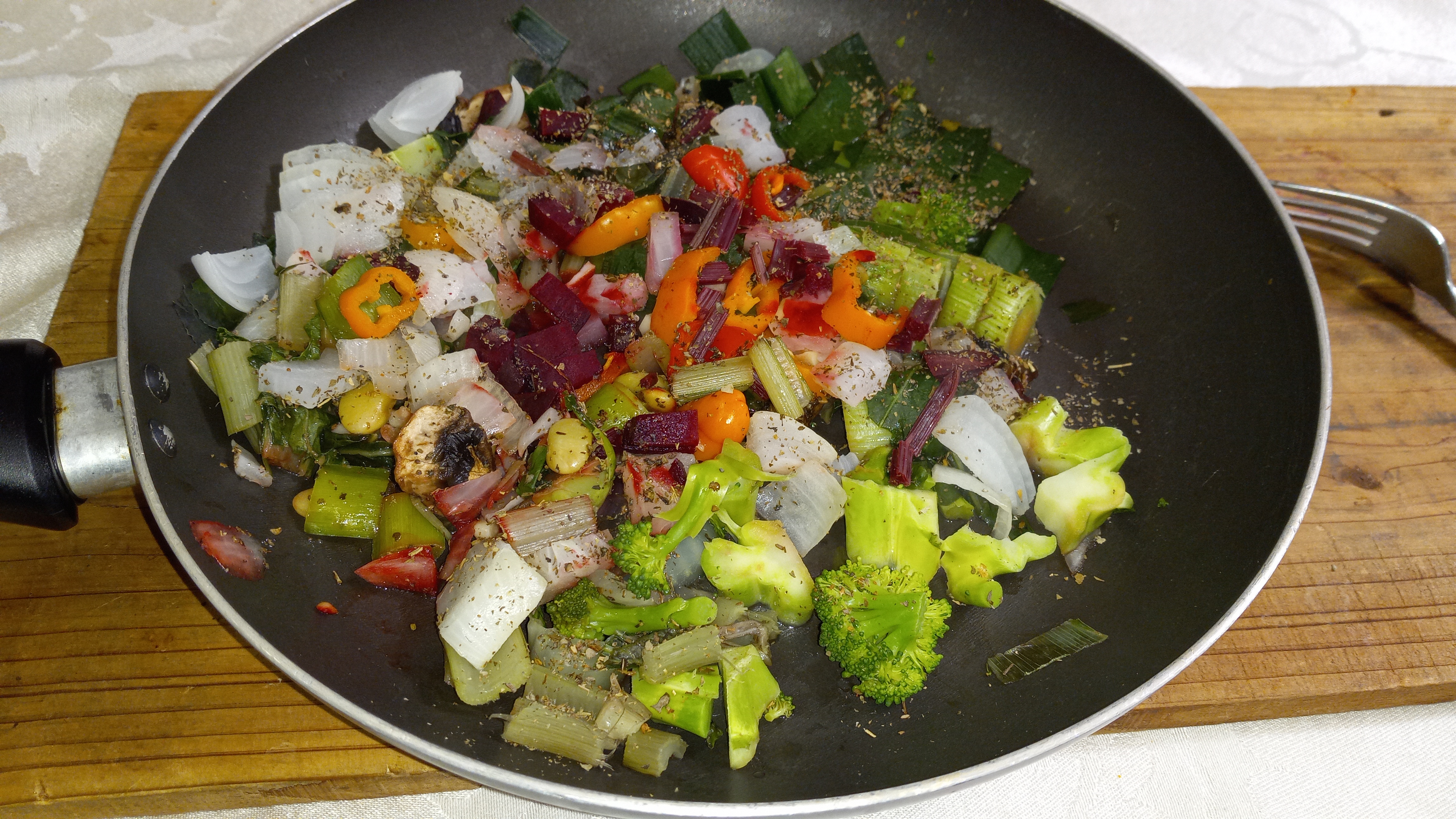 homemade steamed veggies to go